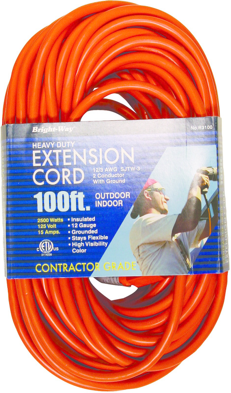 R3100 12/3 100 Ft. Orange Outdoor Cord