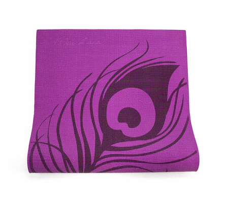 Yoga & Pilates Mat - 1/4"H X 24"W X 68"LPurplePeacock Feather