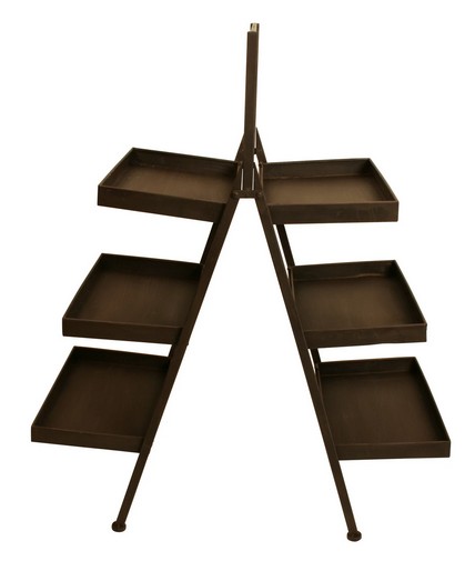 Three-Tiered Metal Display Ladder