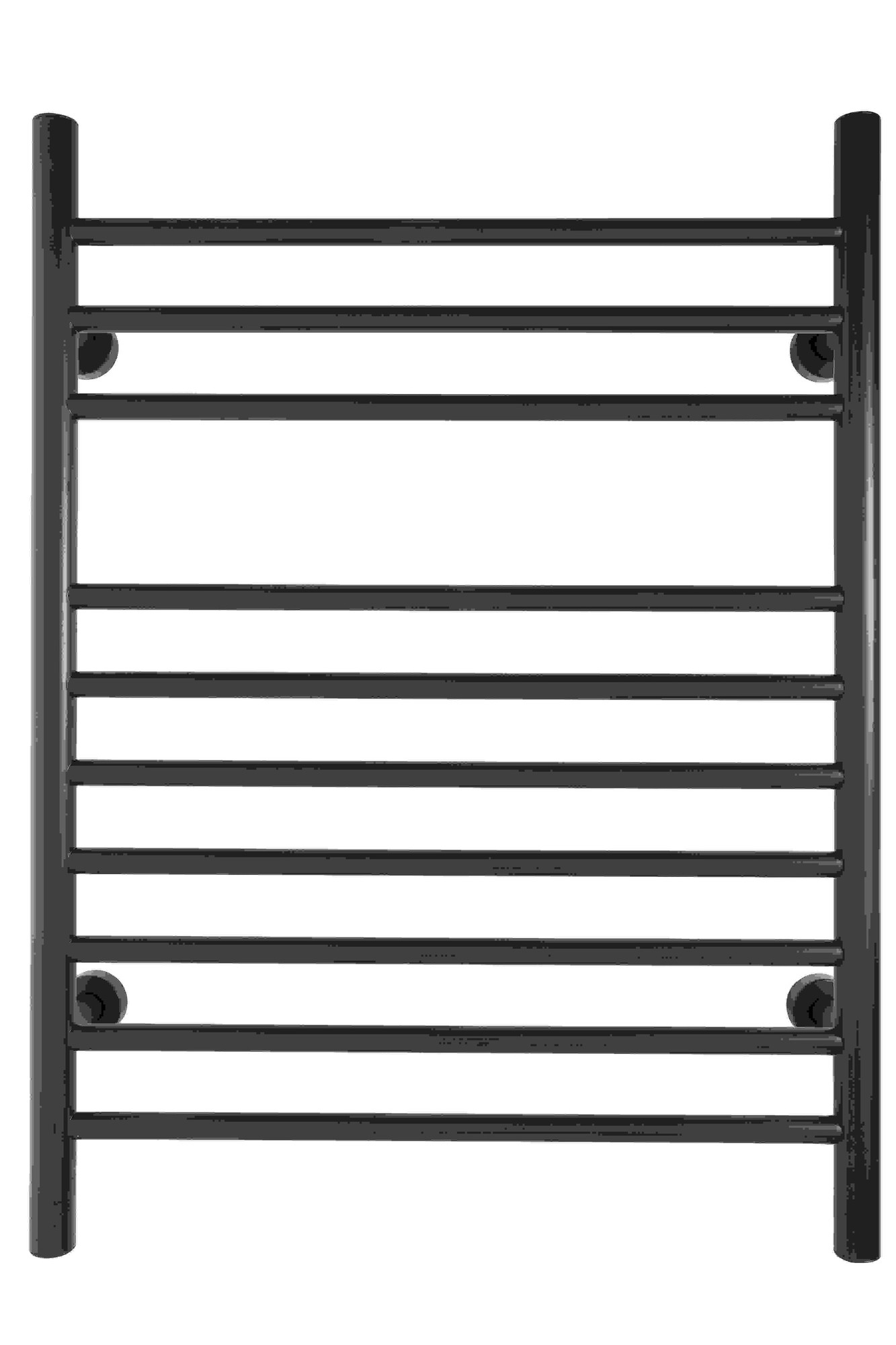 Infinity Towel Warmer, Black, Dual Connection, 10 Bars