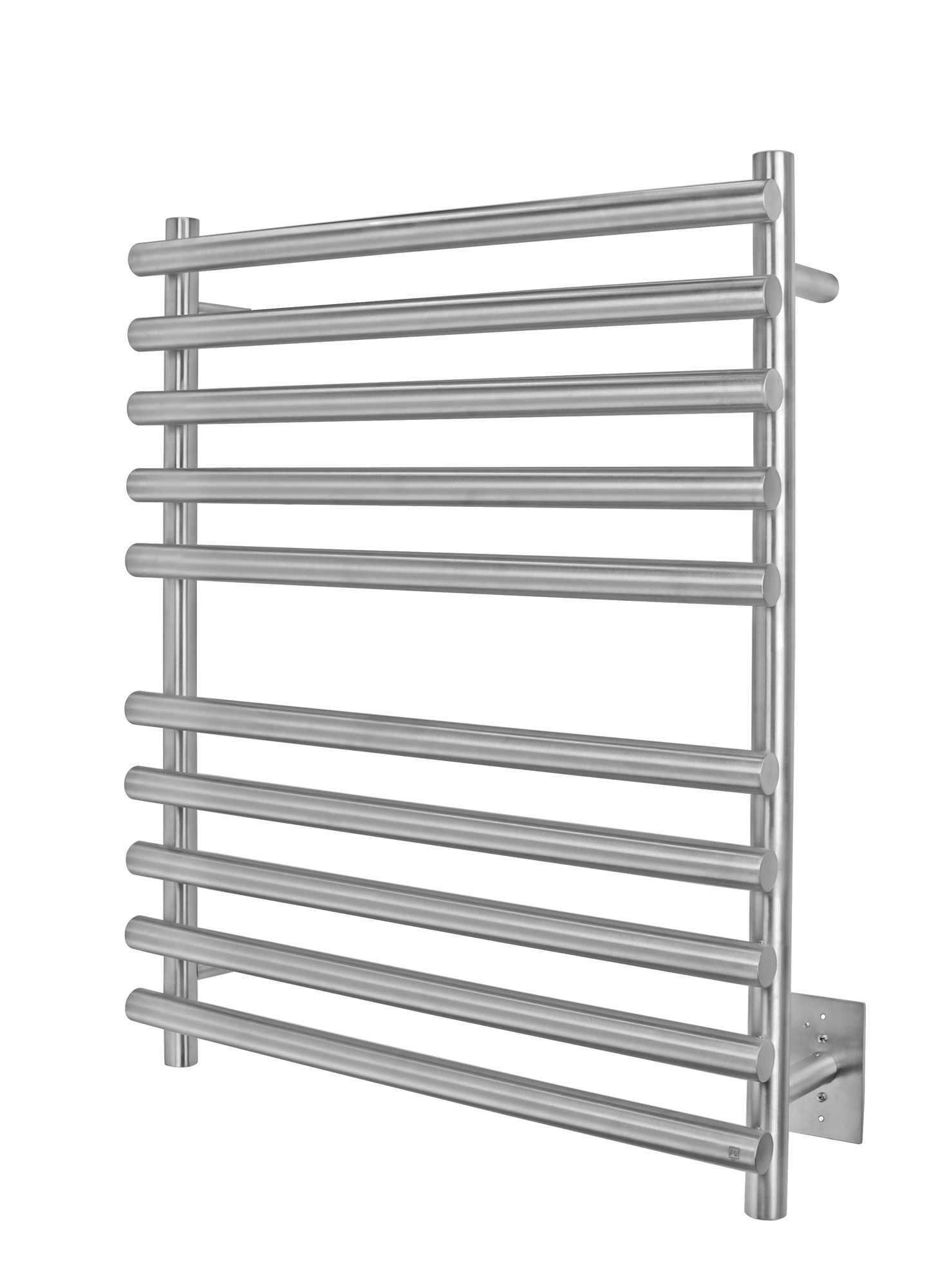 Rome Towel Warmer, Brushed, Hardwired, 10 Bars