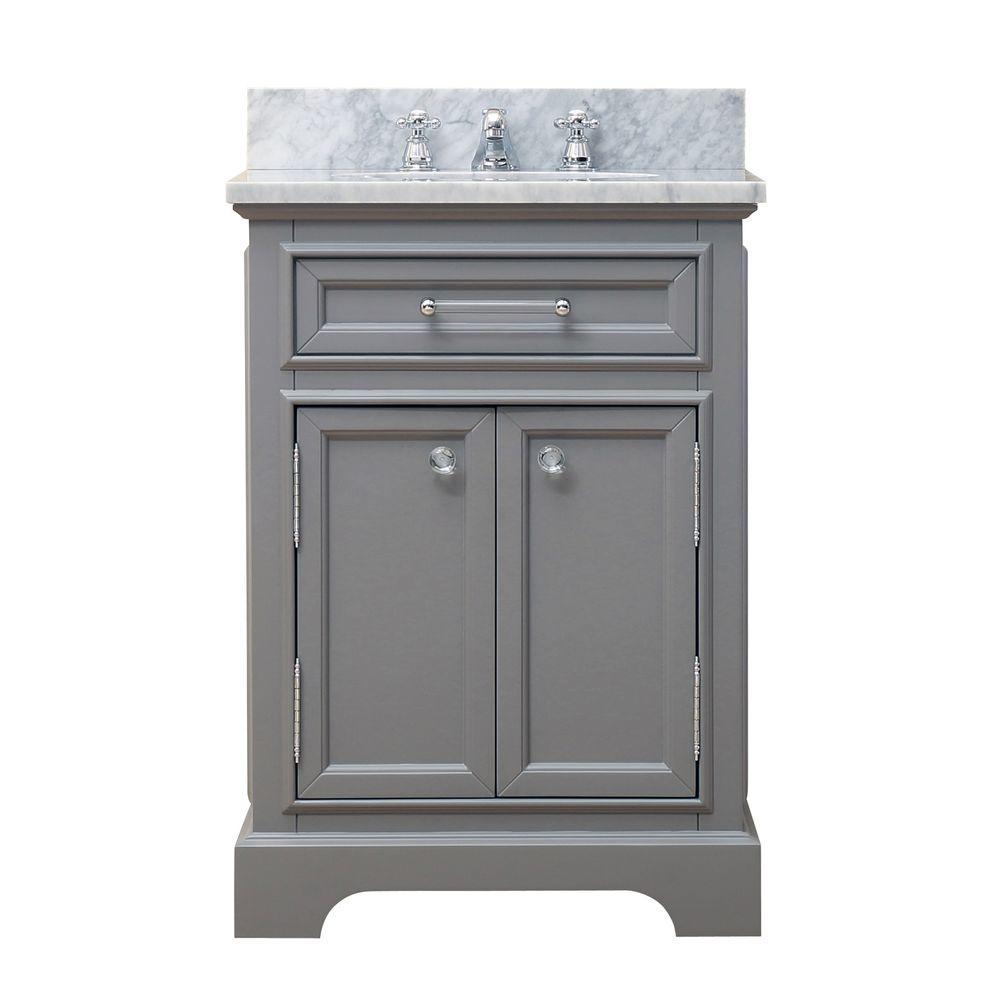 24 Inch Cashmere Grey Single Sink Bathroom Vanity From The Derby Collection