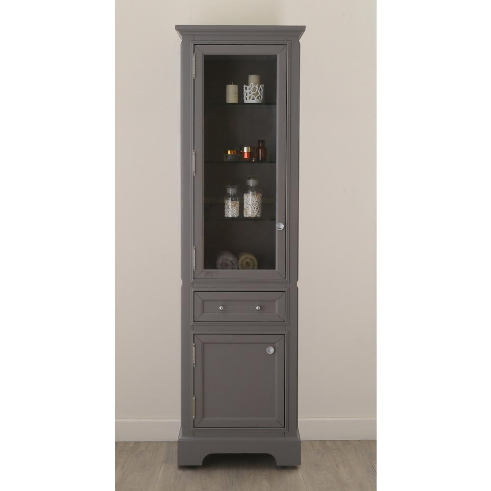 Derby Collection Linen Cabinet In Cashmere Grey