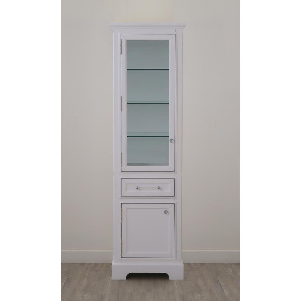 Derby Collection Linen Cabinet In White