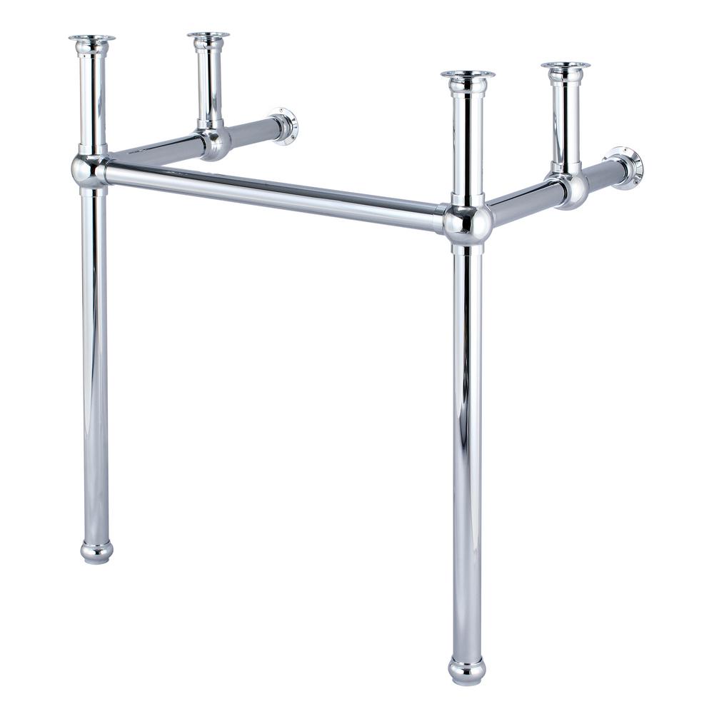 Embassy 30 Inch Wide Single Wash Stand and P-Trap included in Chrome Finish