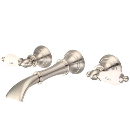 Water Creation Waterfall Style Wall-mounted Lavatory Faucet in Brushed Nickel Finish