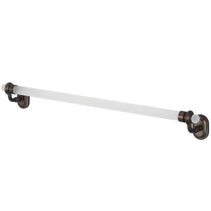 Elegant Glass Series 24" Towel Bar, Oil Rubbed Bronze Finish With Protective Coating