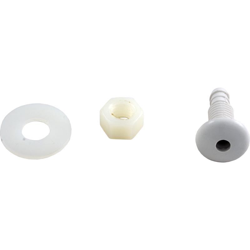 Air Injector, Waterway Button Style, 1/4" Barb, White