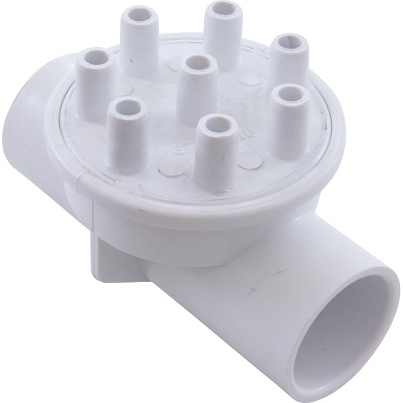 Manifold, PVC, Waterway, 1"S x 1"S x (8) 3/8"SB Ports