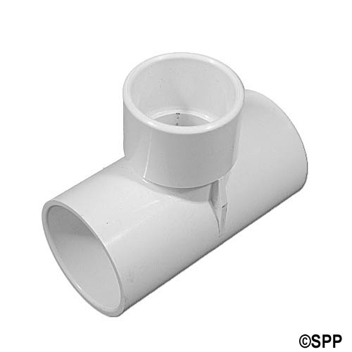 Fitting, PVC, Spigot Tee, 1-1/2"S x 1-1/2"S x 1-1/2"Spg