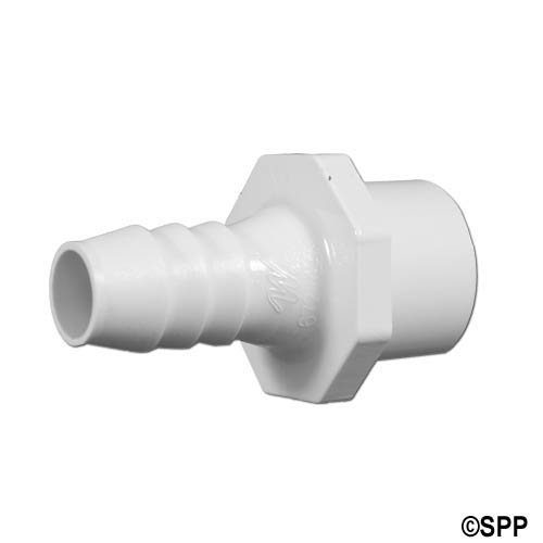 Fitting, PVC, Barb, 1"Spg/3/4"S x 3/4"RB