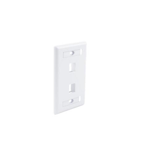 FACEPLATE ID WINDOW 2 PORT WHITE