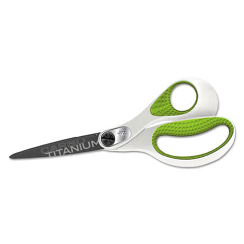 Westcott Bent CarboTitanium Scissors - 8" Overall Length - Bent - Titanium - Pointed Tip - Gray - 1 Each