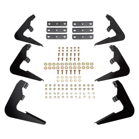 19-C RAM 1500 CREW CAB BLACK PREMIER OVAL NERF STEP BAR MOUNT KIT