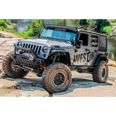 07-17 WRANGLER UNLIMITED TEXTURED BLACK ROCK SLIDER STEPS