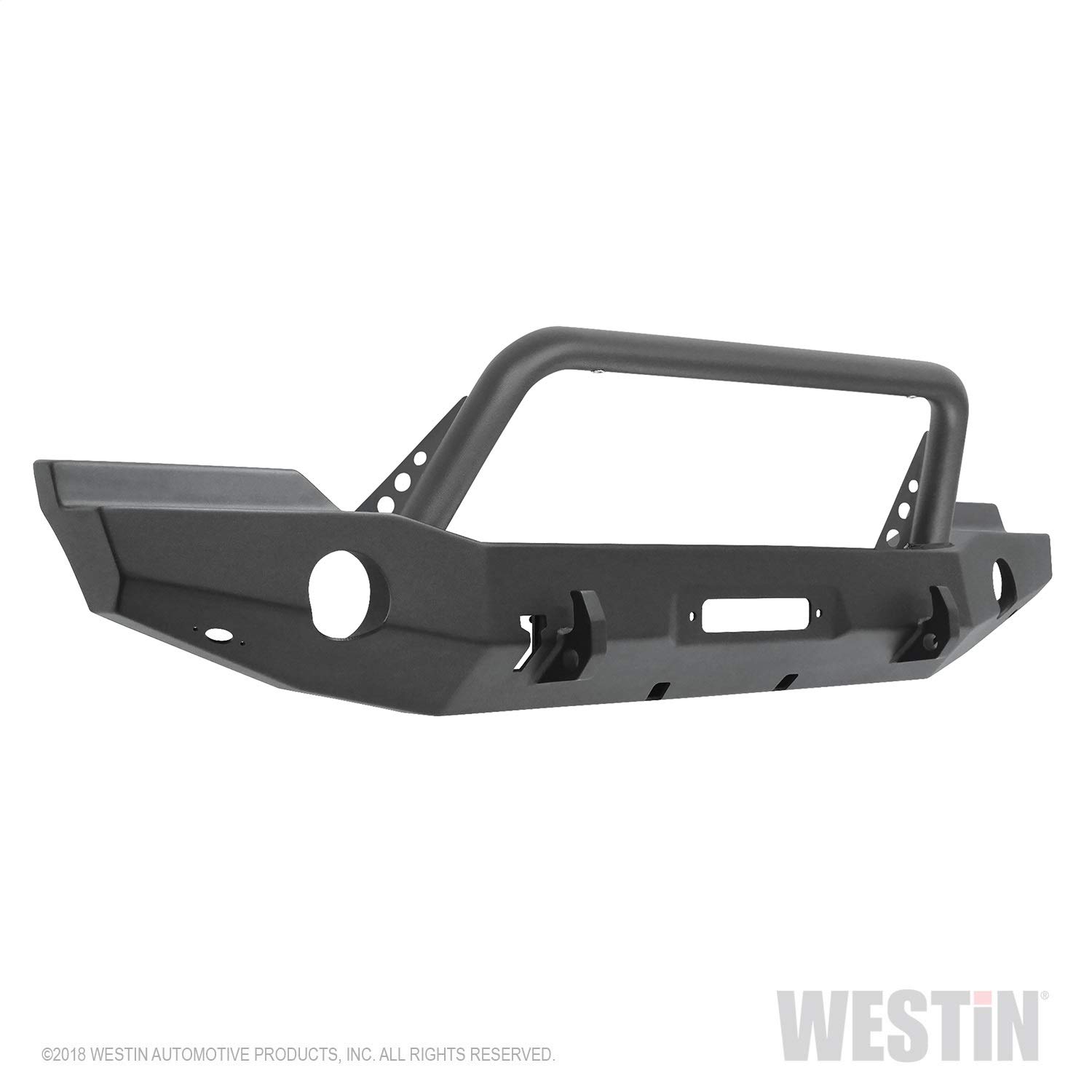 07-18 WRANGLER(EXCL 2018 JL)TEXTURED BLACK WJ2 FULL WIDTH FRONT BUMPER W/BULL BAR