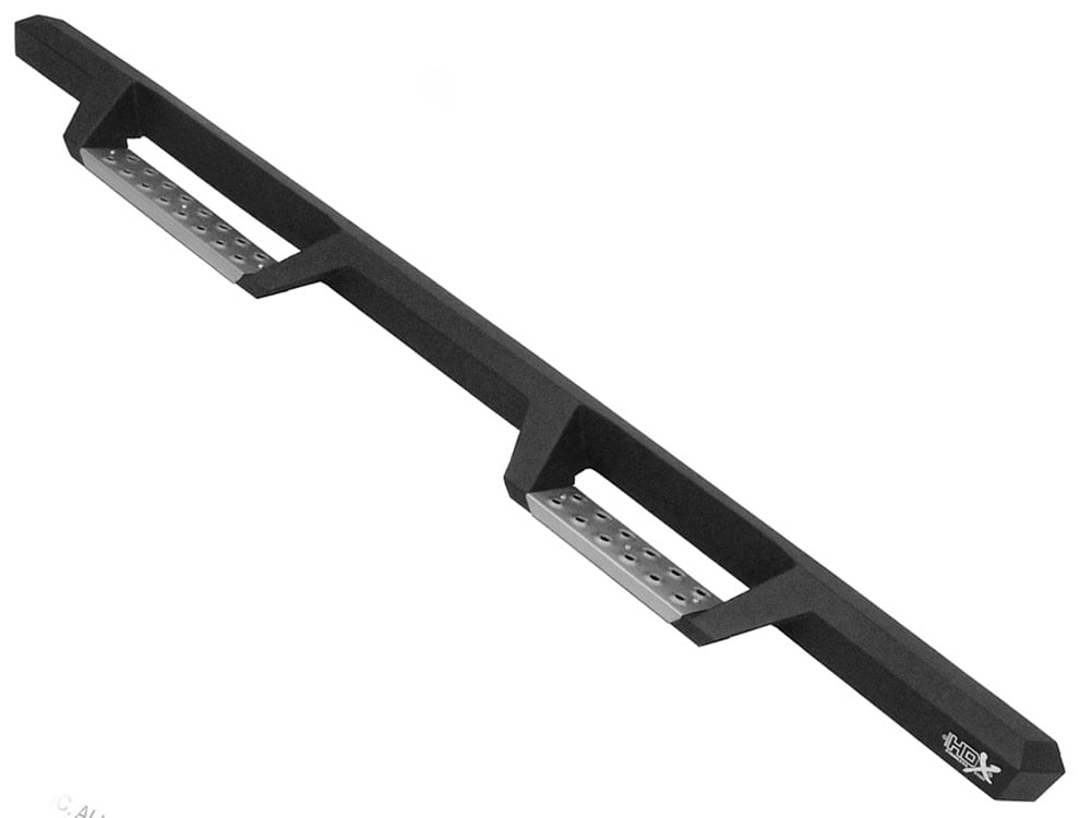 0718 SILV/SIERRA 1500/0719 2500/3500 HD CREW CAB TEXT BLACK HDX SS DROP NERF BARS