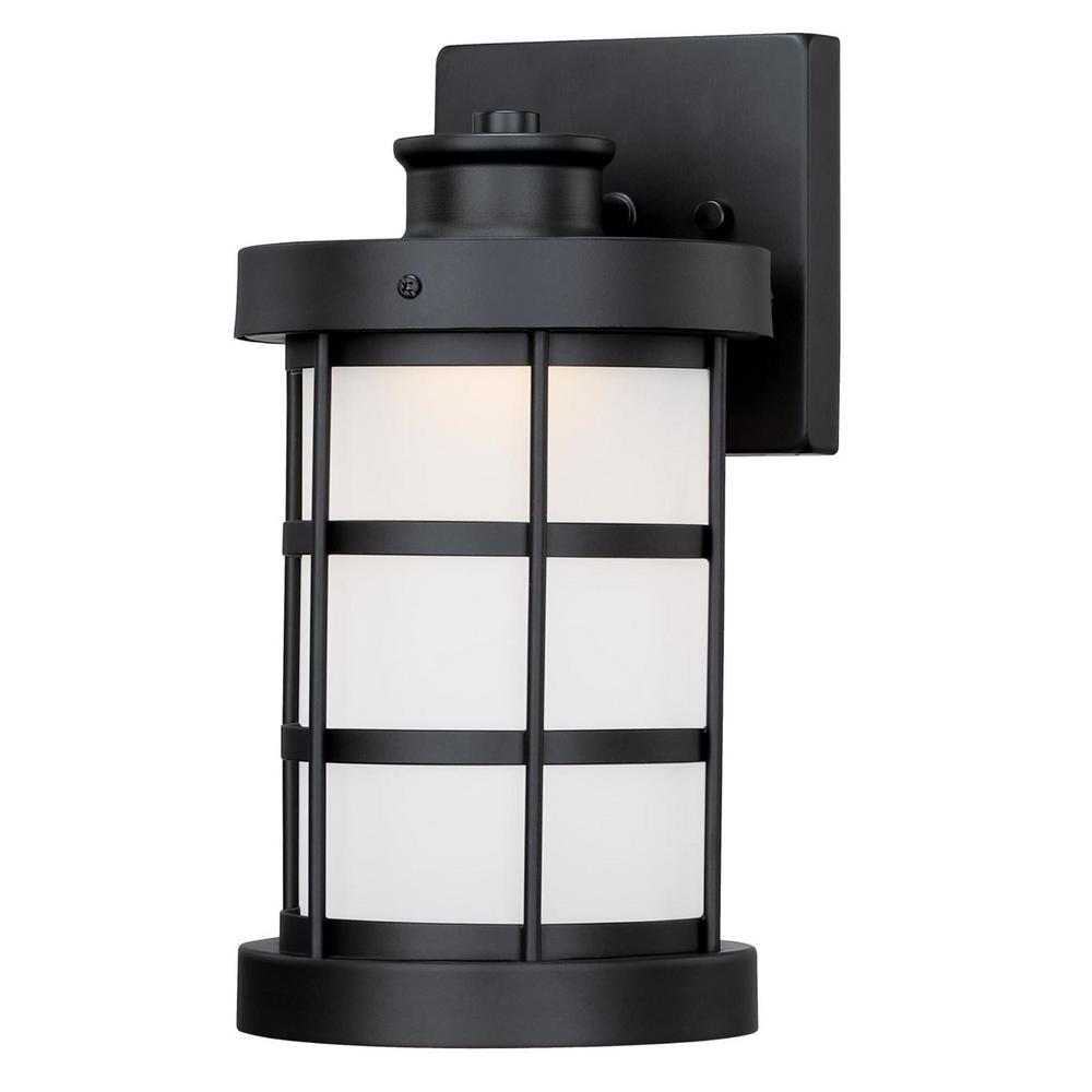 Dimmable LED Wall Fixture Matte Black Finish Frosted Glass