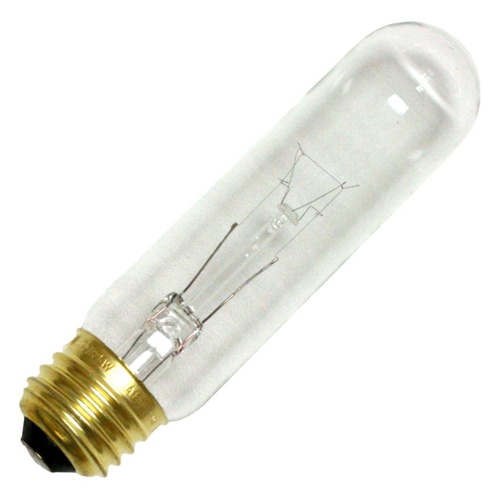 25W T10 Incandescent Clear E26 (Medium) Base, 120 Volt, Card