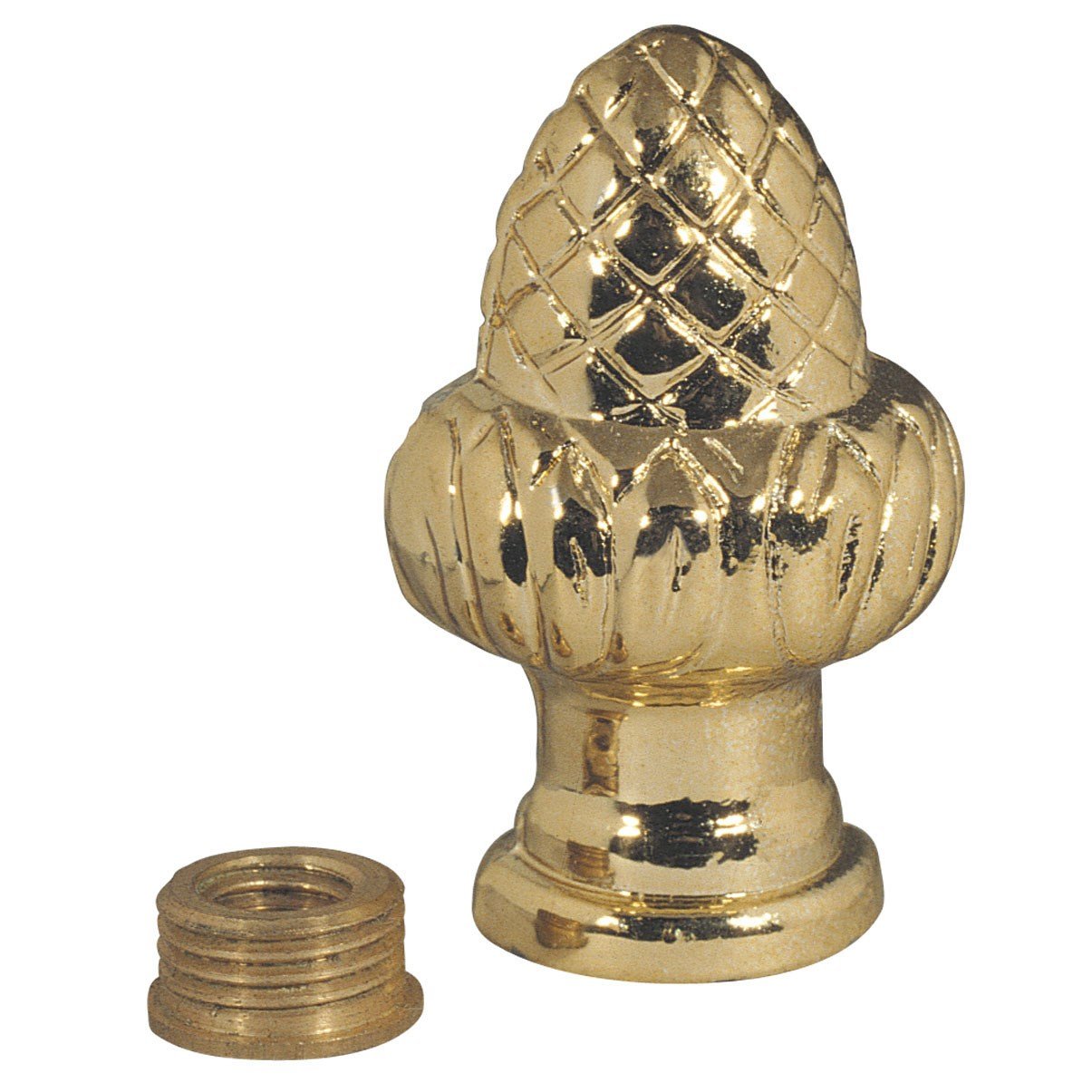Acorn Knob Lamp Finial Brass Finish