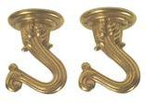 1 1/2" Swag Hook Kit Polished Brass Finish