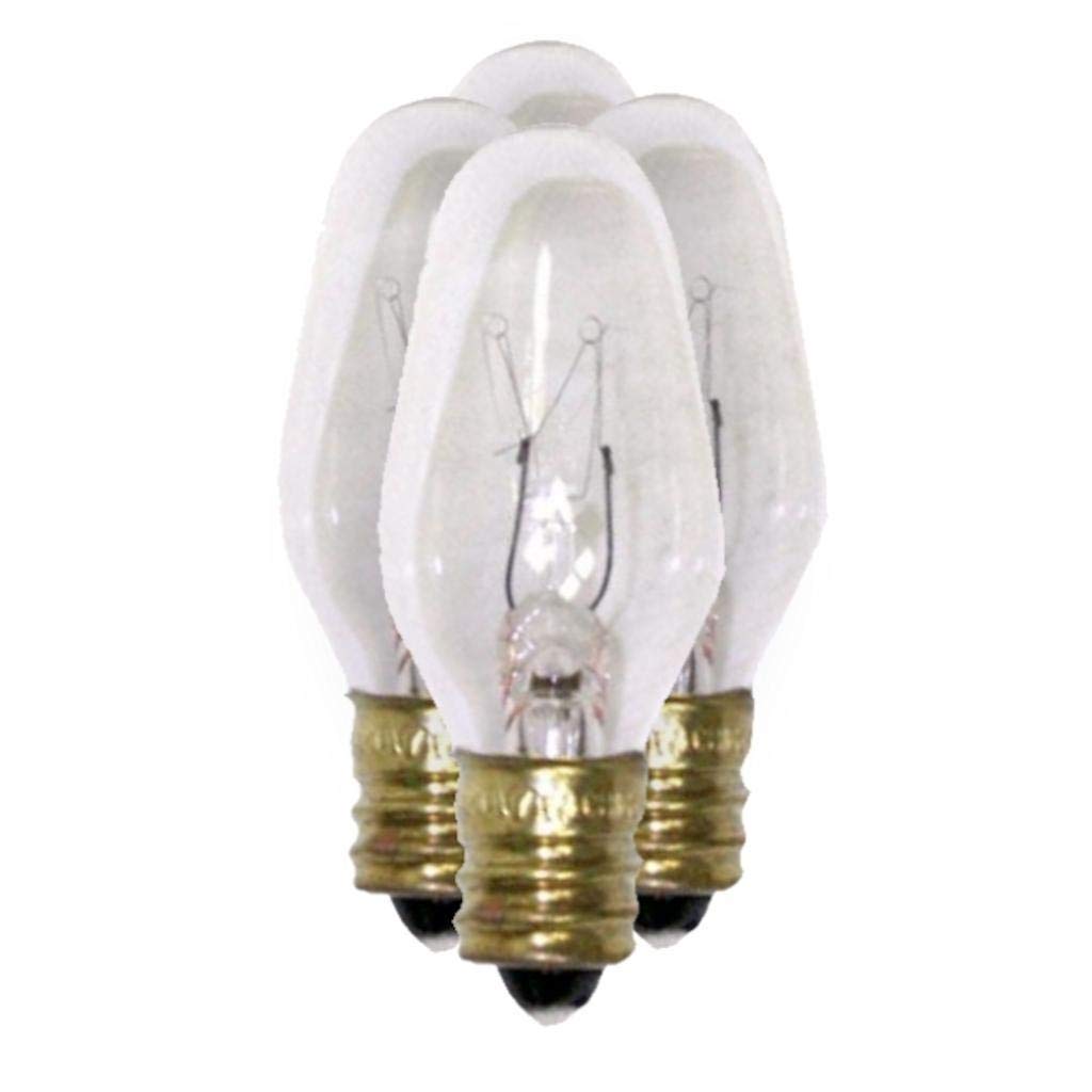 7W C7 Incandescent Clear E12 (Candelabra) Base, 120 Volt, Card, 4-Pack