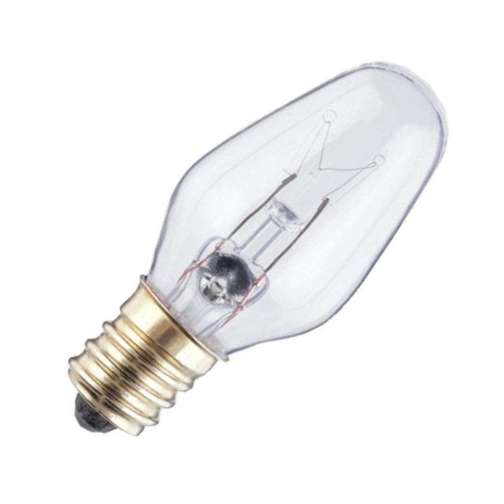 7W C7 Incandescent Clear E12 (Candelabra) Base, 120 Volt, Box