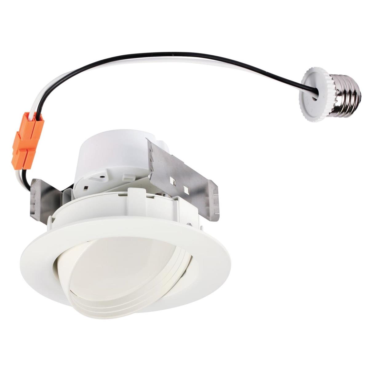 10W Sloped Recessed LED Downlight 4" Dimmable 3000K E26 (Medium) Base, 120 Volt, Box