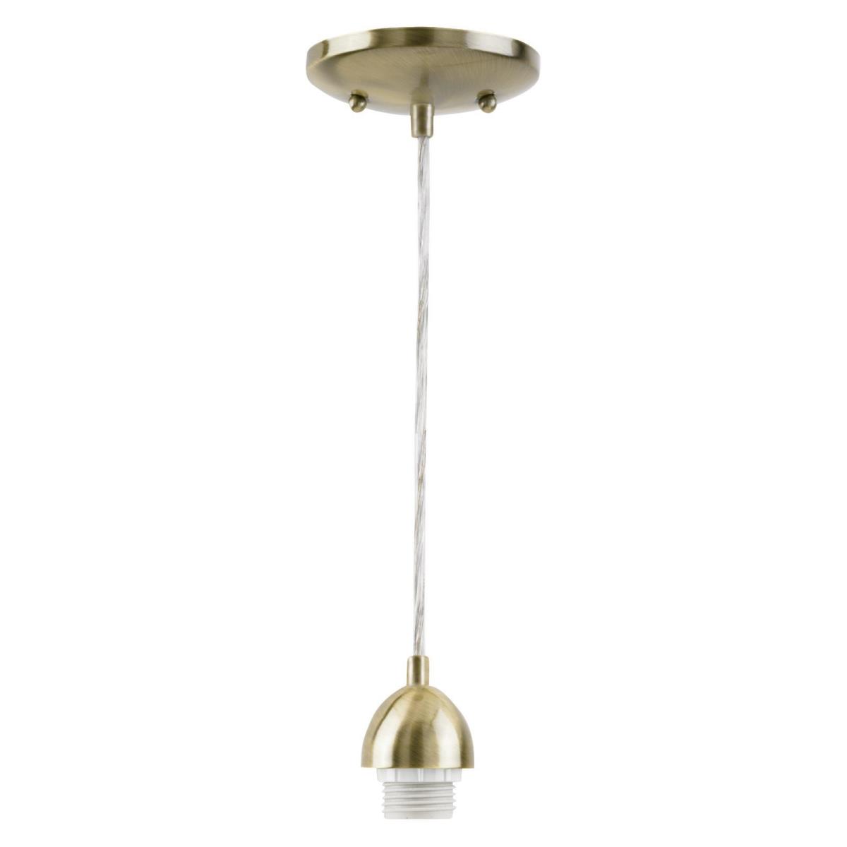 1 Light Mini Pendant Antique Brass Finish