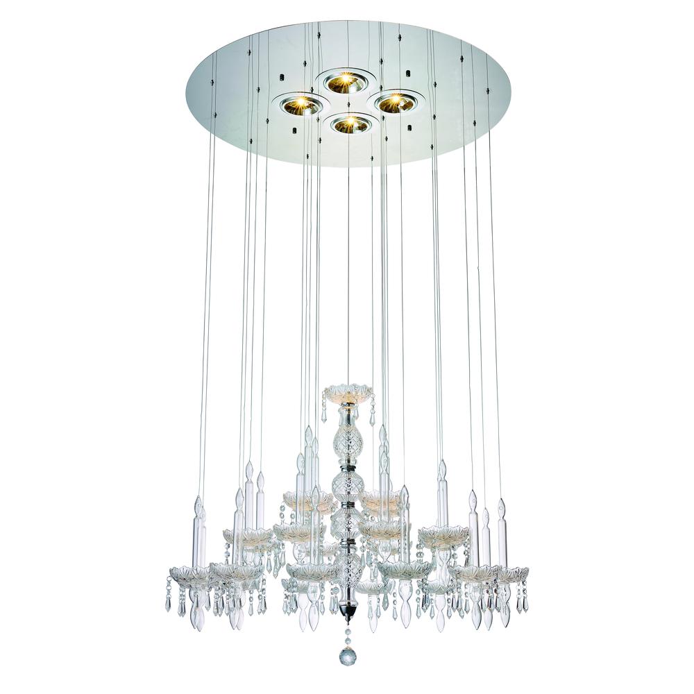 Macy Pendant Lamp Clear Glass and Crystal