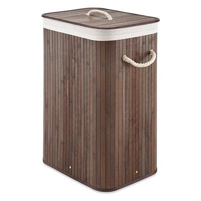 Rect Bamboo Hamper Dark