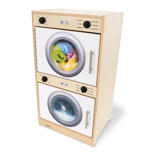Contemporary Washer / Dryer - White
