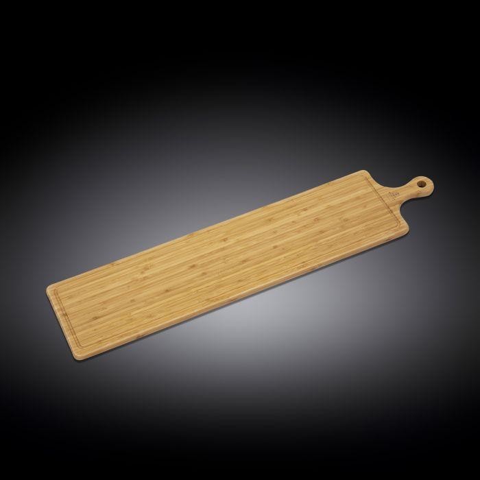 LONG SERVING BOARD WITH HANDLE, Set of 2 - 34.3" X 7.9" | 87 X 20 CM Wood