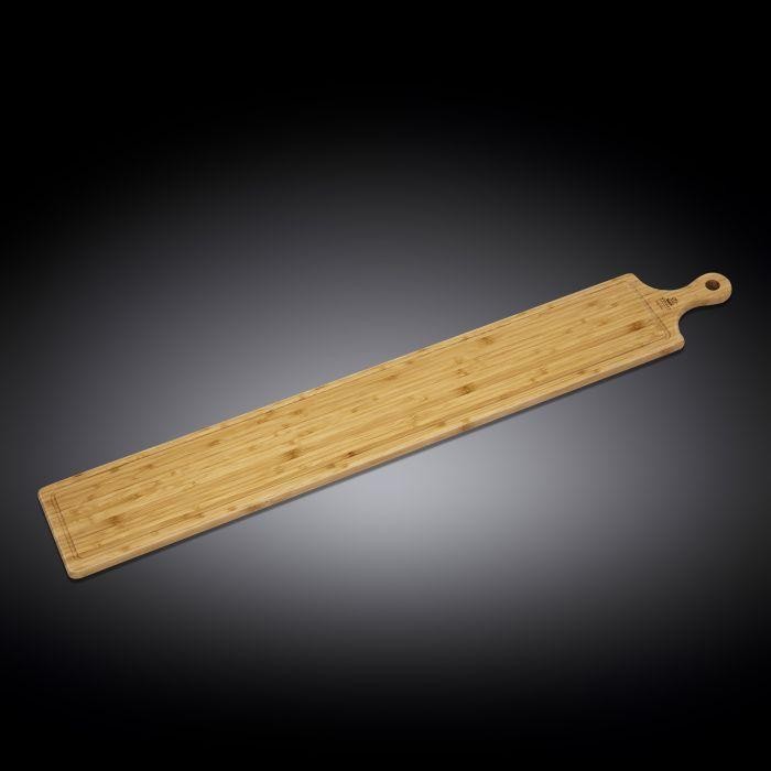 LONG SERVING BOARD WITH HANDLE, Set of 2 - 39.4" X 5.9" | 100 X 15 CM Wood
