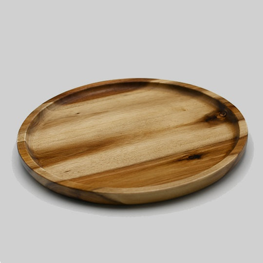 Acacia round Plate / Platter 10" Diameter  Wood