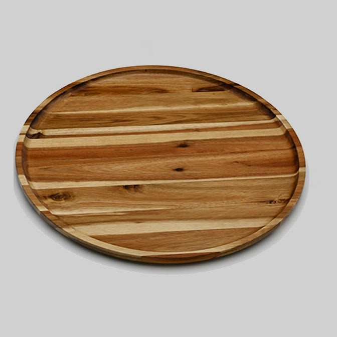 Acacia round Plate / Platter 16" Diameter  Wood