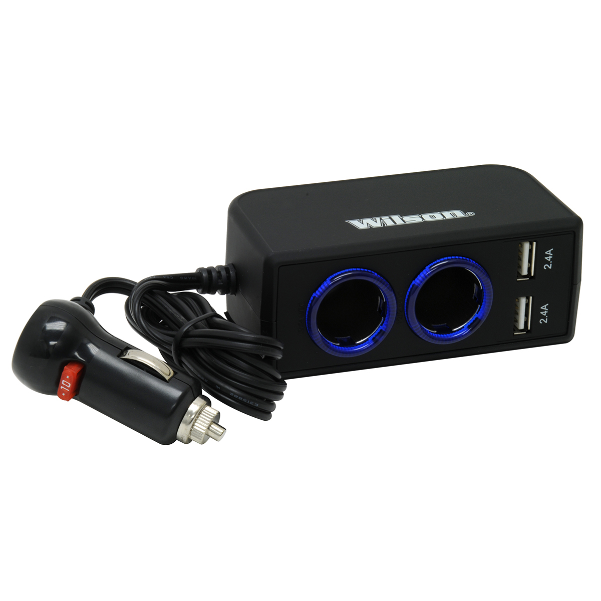 WILSON DUAL 12V/USB ADAPT W/3'CORD & CLA