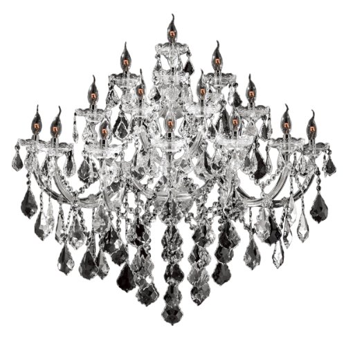 Maria Theresa Collection 15 Light Chrome Finish and Clear Crystal Candle Wall Sconce 40" W x 38" H Extra Large Four 4 Tier