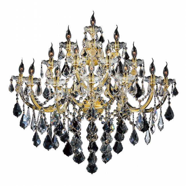 Maria Theresa Collection 15 Light Gold Finish and Clear Crystal Candle Wall Sconce 40" W x 38" H Extra Large Four 4 Tier