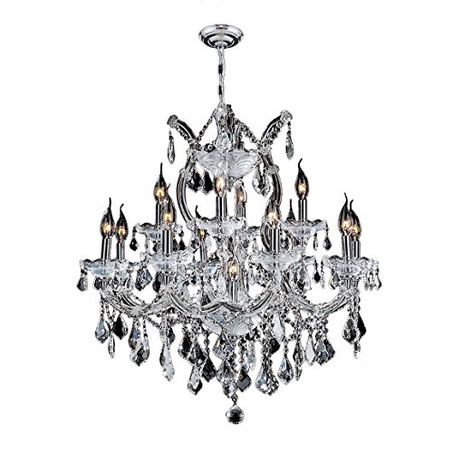 Maria Theresa Collection 13 Light Chrome Finish and Clear Crystal Chandelier 27