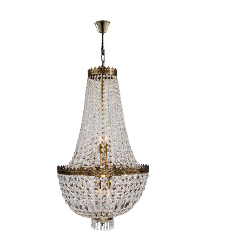 Metropolitan Collection 8 Light Antique Bronze Finish and Clear Crystal Chandelier 20