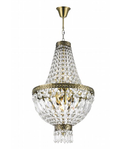 Metropolitan Collection 5 Light Antique Bronze Finish and Clear Crystal Chandelier 12