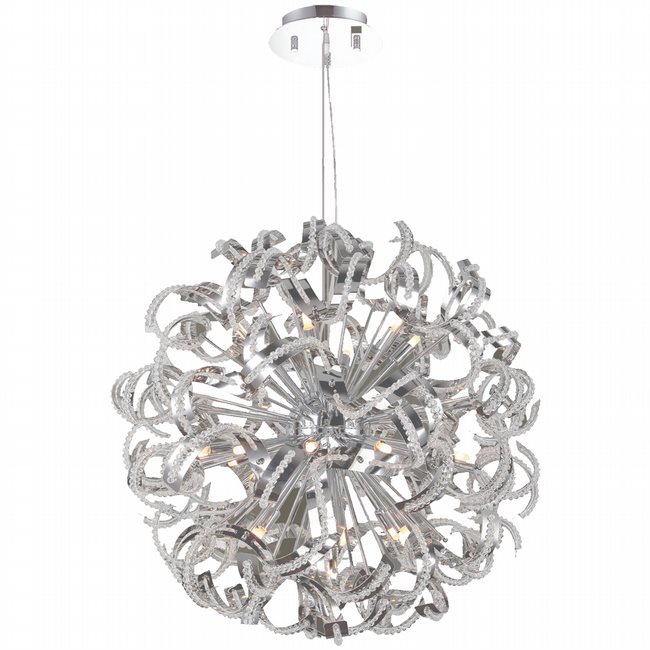 Medusa Collection 25 Light Chrome Finish with Clear Crystal Chandelier 28