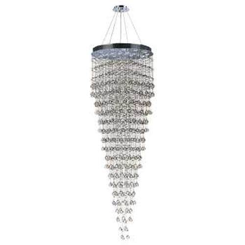 Icicle Collection 16 Light Chrome Finish and Clear Crystal Chandelier 32