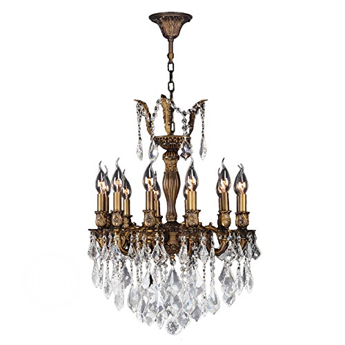 Versailles Collection 12 Light Antique Bronze Finish and Clear Crystal Chandelier 20