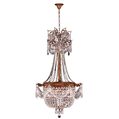 Winchester Collection 4 Light French Gold Finish and Clear Crystal Chandelier 24