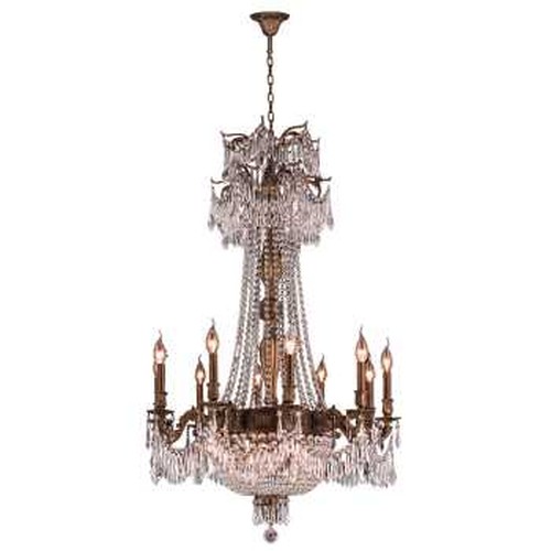 Winchester Collection 18 Light Antique Bronze Finish and Clear Crystal Chandelier 36