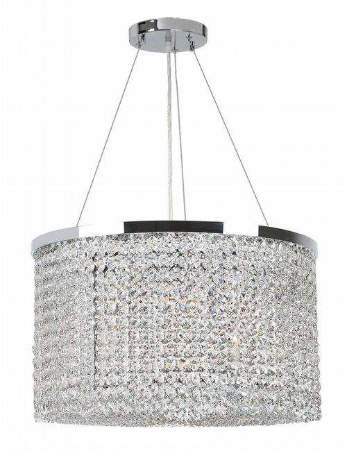 Prism Collection 9 Light Chrome Finish and Clear Crystal Round Chandelier 20