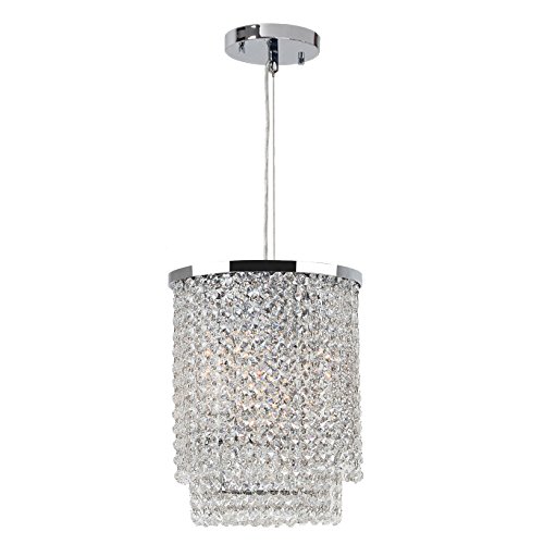 Prism Collection 9 Light Chrome Finish and Clear Crystal Round Chandelier 16" D x 12" H Mini