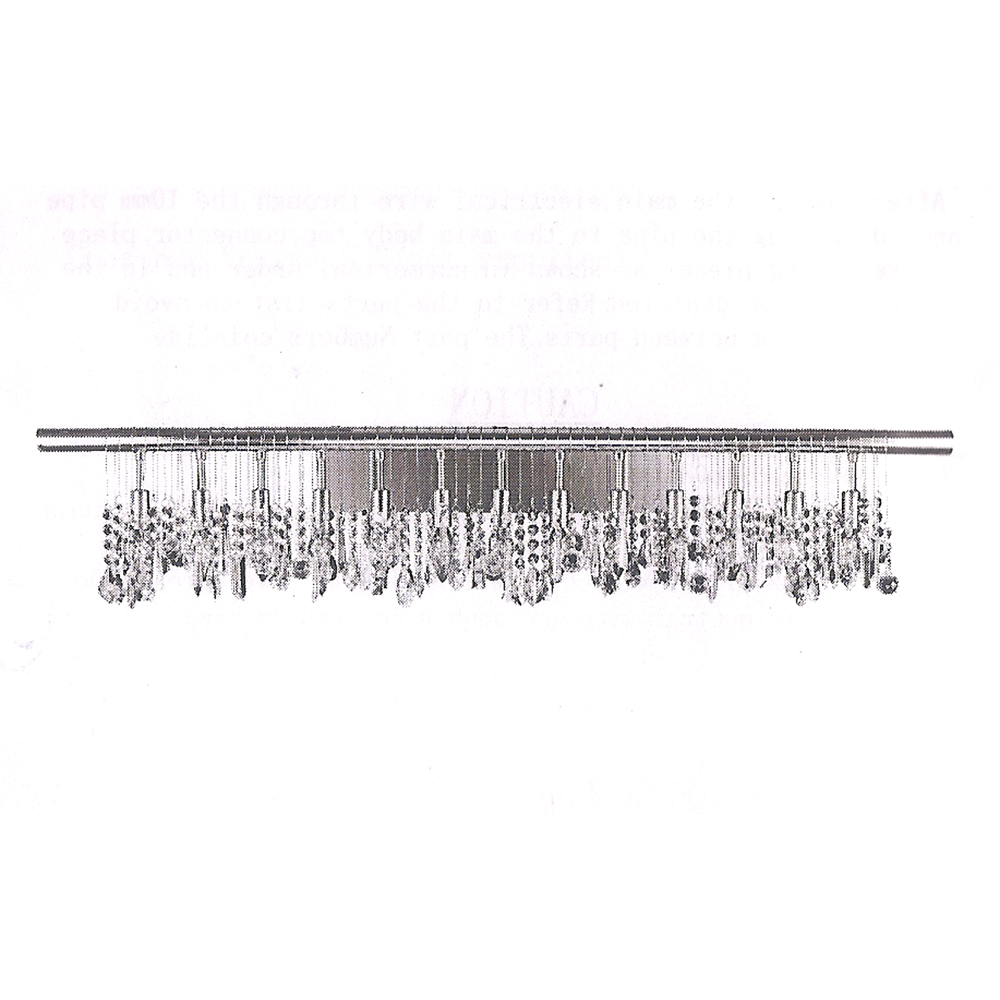 Nadia Collection 13 Light Chrome Finish and Clear Crystal Vanity Wall Sconce 48